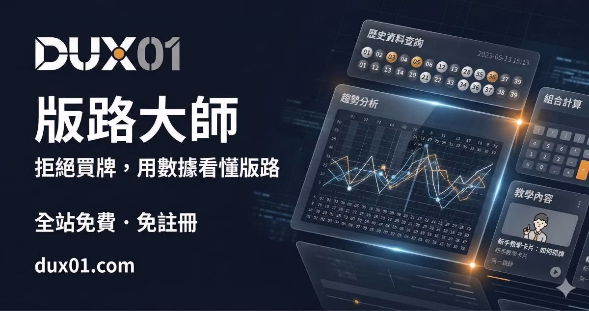 Dux01 新手上路 — 先查歷史號碼，再做版路分析